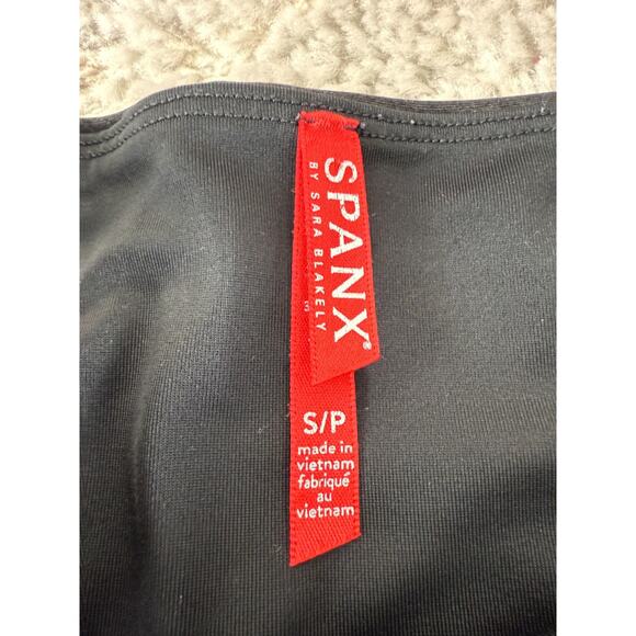 Spanx Size S Faux Leather Casual Leggings Black Elastic Waist Pull On Stretch - Picture 8 of 11